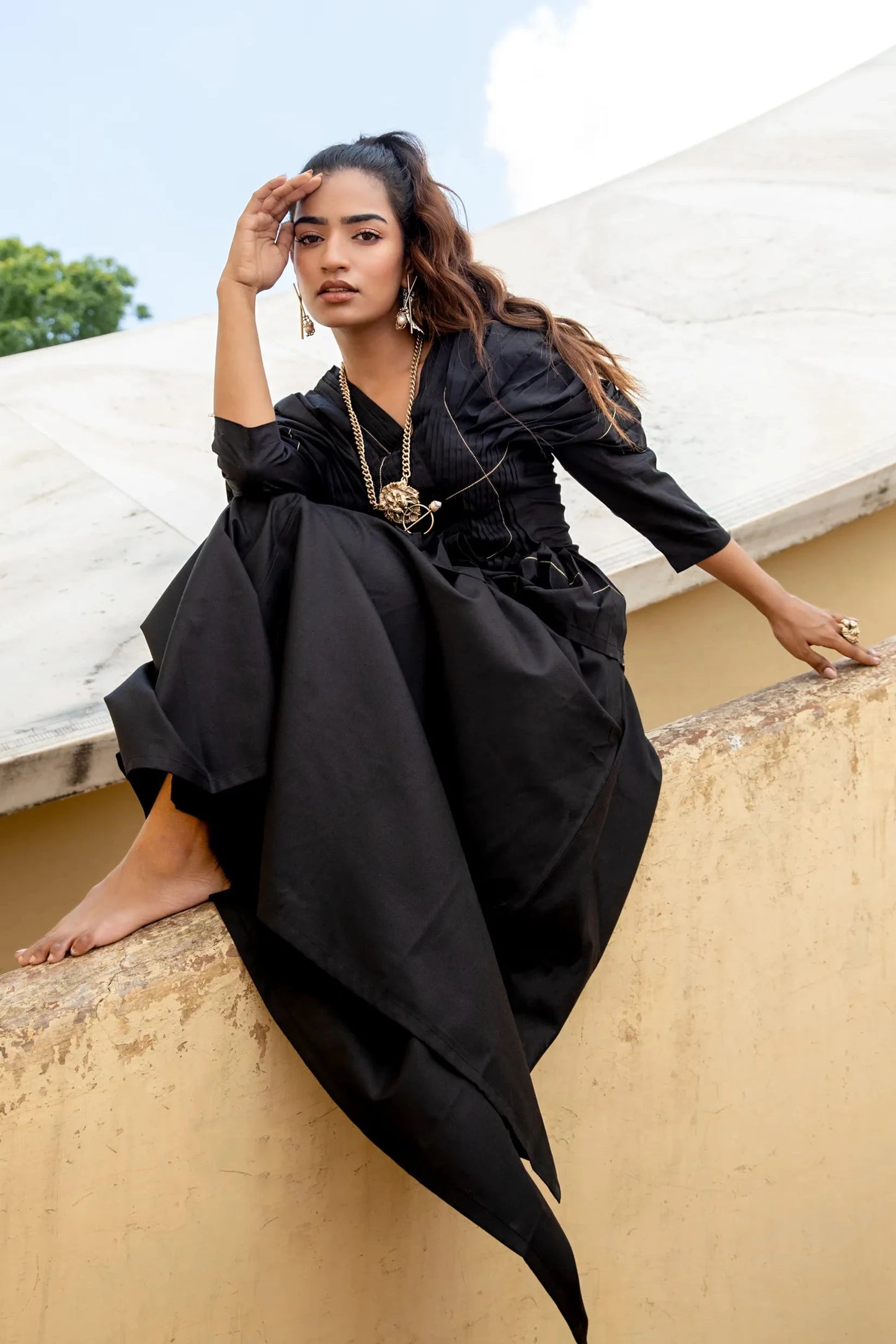 MINIMAL ZARI SET- (only SHIRT)