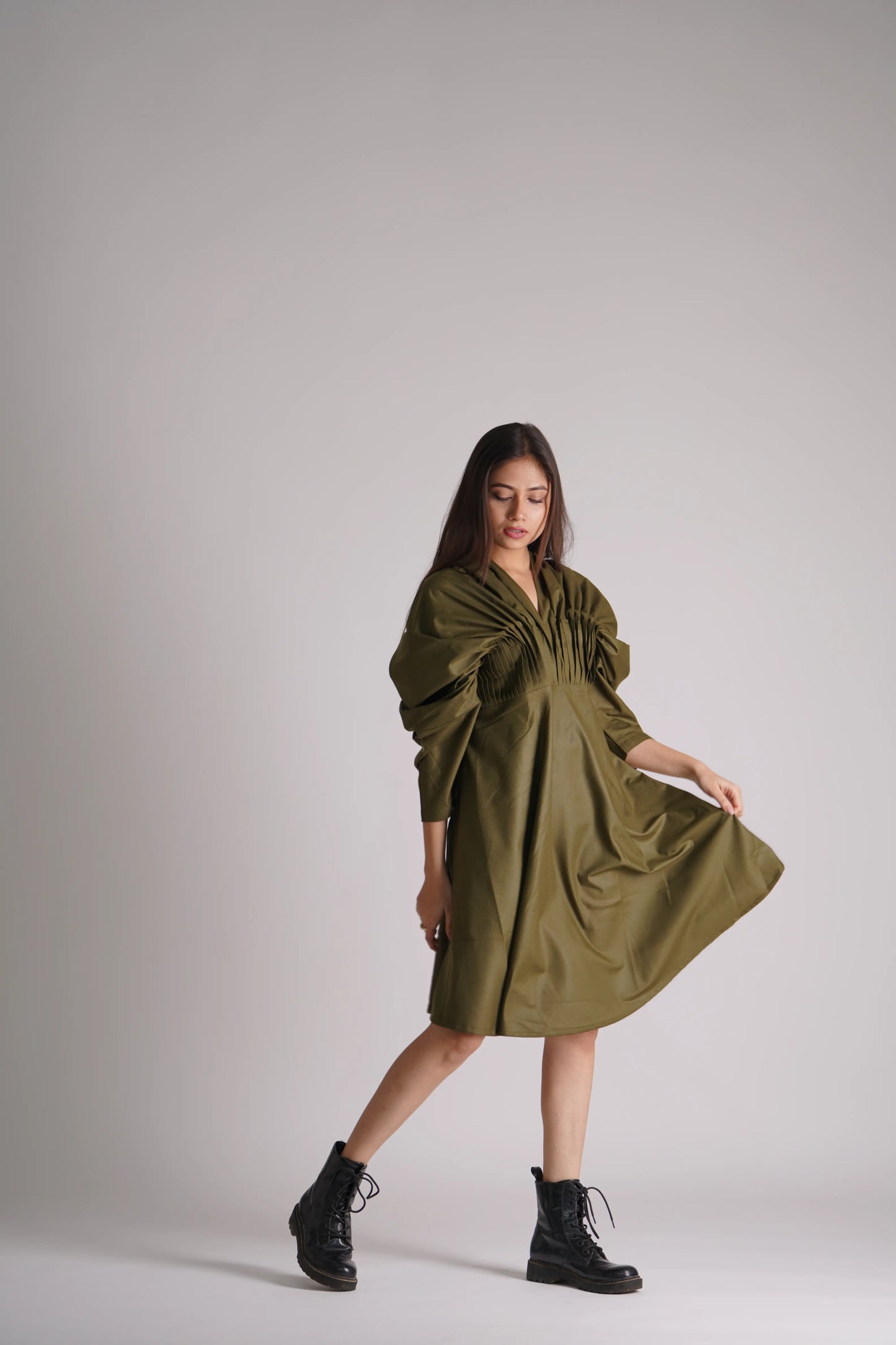 THE PLEATED SLIP DRESS