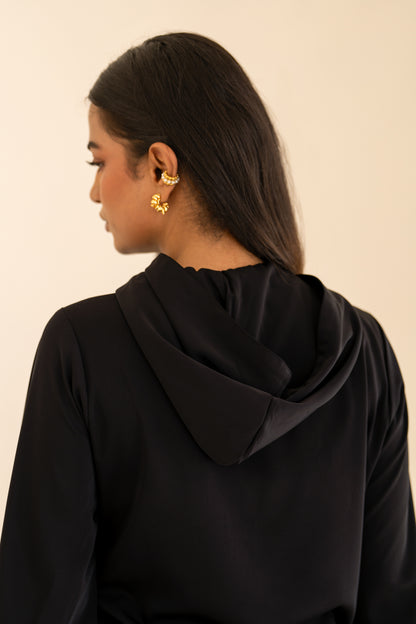 THE SLEEVE PLEATED HOOD