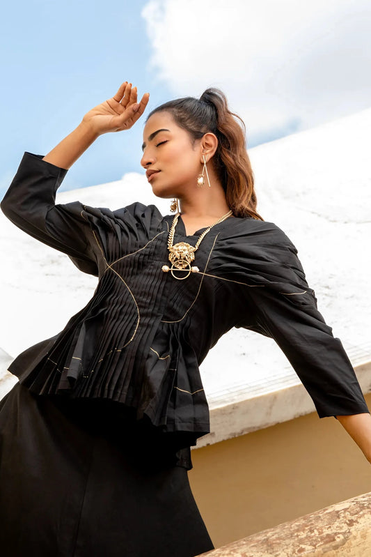 MINIMAL ZARI SET- (only SHIRT)